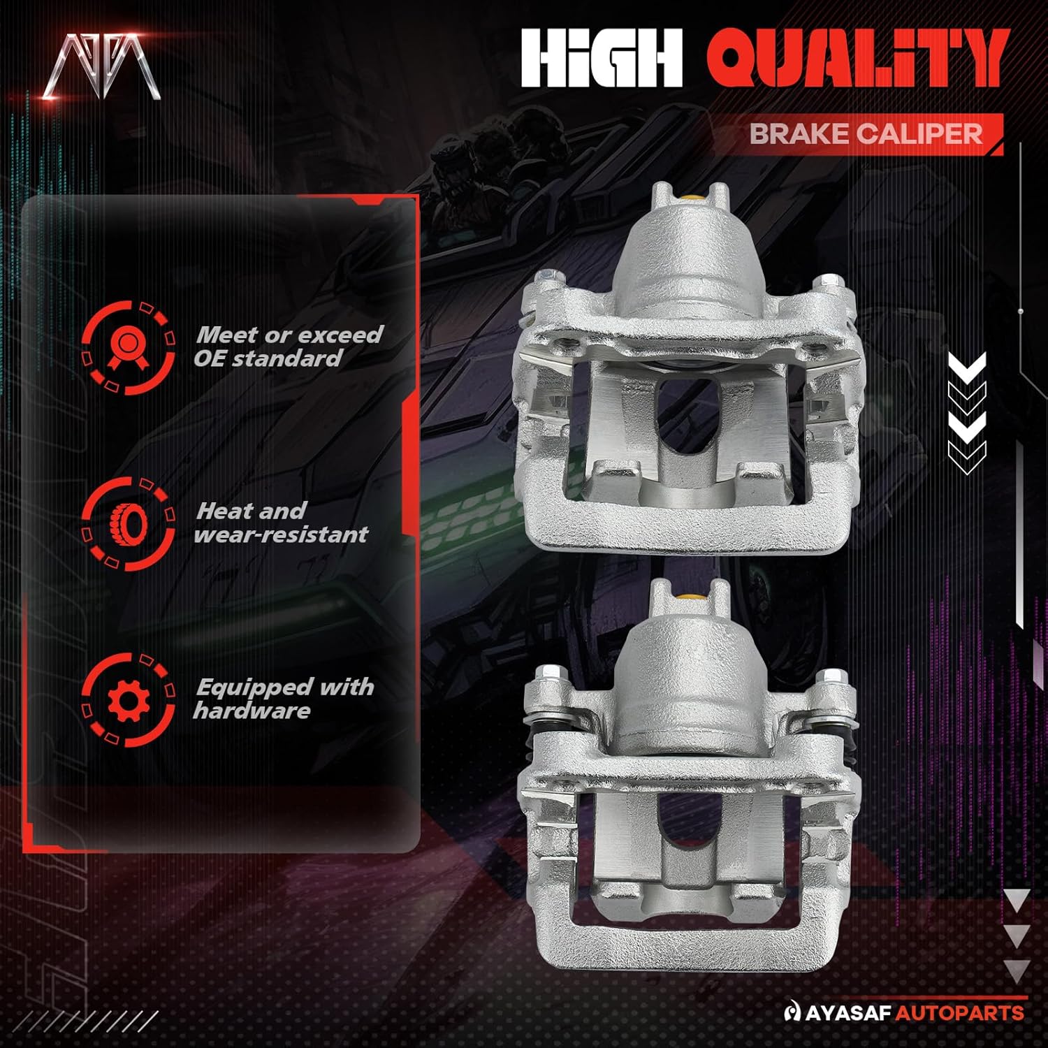 MAYASAF 19B2674 19B2675 Rear Disc Brake Caliper Set Passenger & Driver Side Caliper Assembly Fit Fit for Honda 2003-2008 Pilot, for Acura 2001-2006 MDX