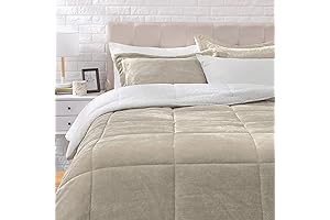 Amazon Basics King Size Ultra-Soft Micromink Sherpa 3-Piece Comforter Bed Set