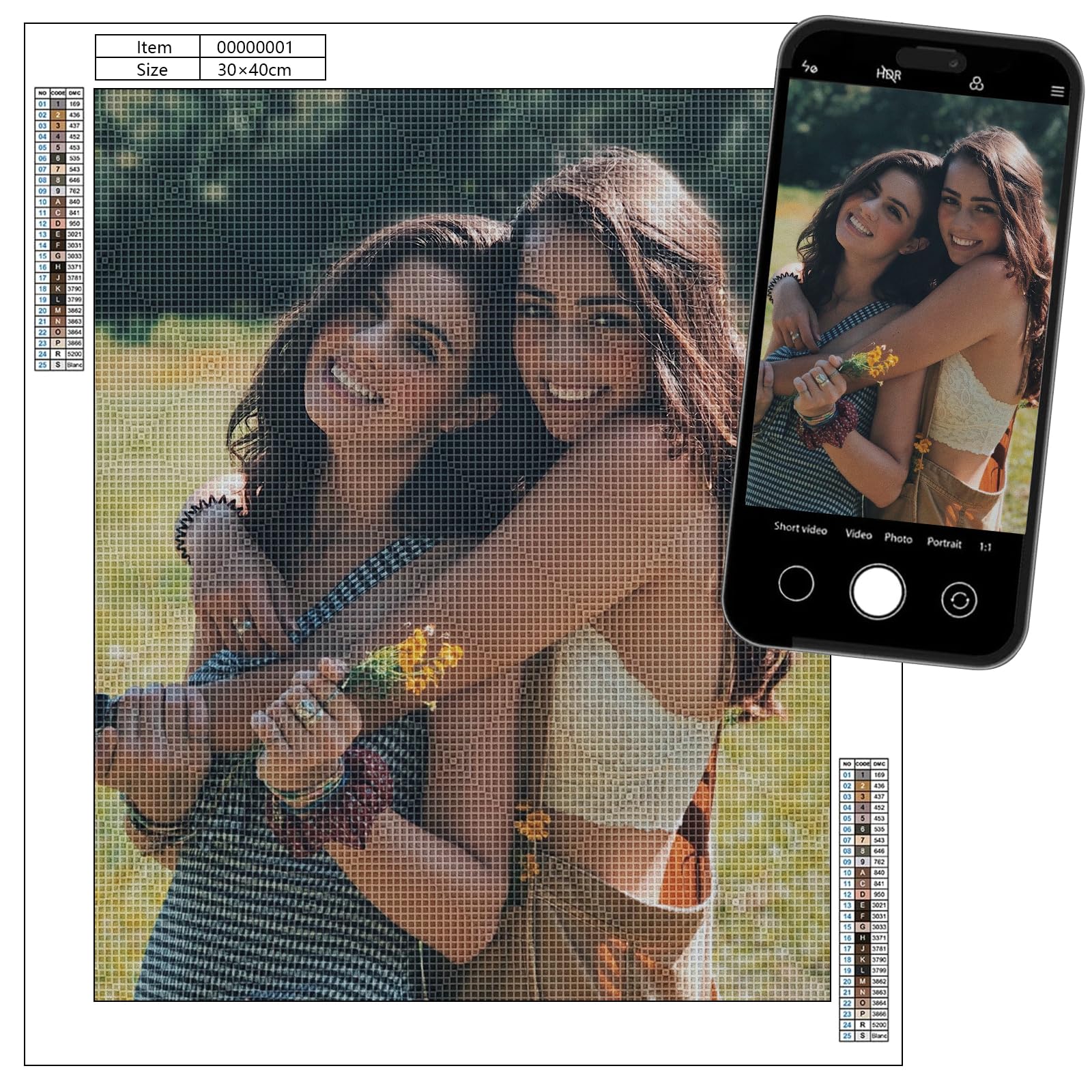 MJARTORIA Personalised Diamond Art Painting - Custom Photo, Full Pictures Home Decor