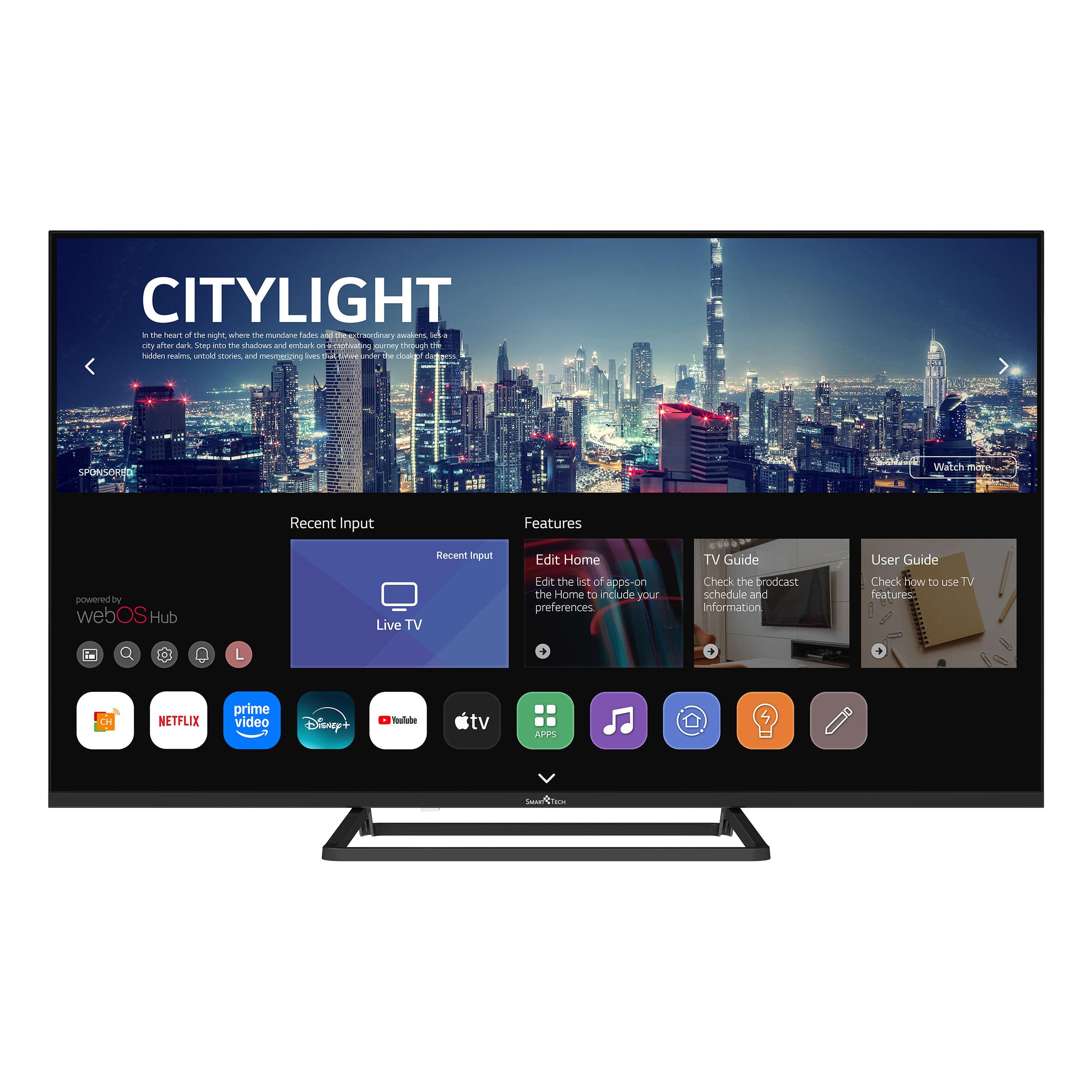 Smart Tech 43FW01V3 webOS Smart Television, 43 Pulgadas, Full HD, 3*HDMI, 2*USB, WiFi