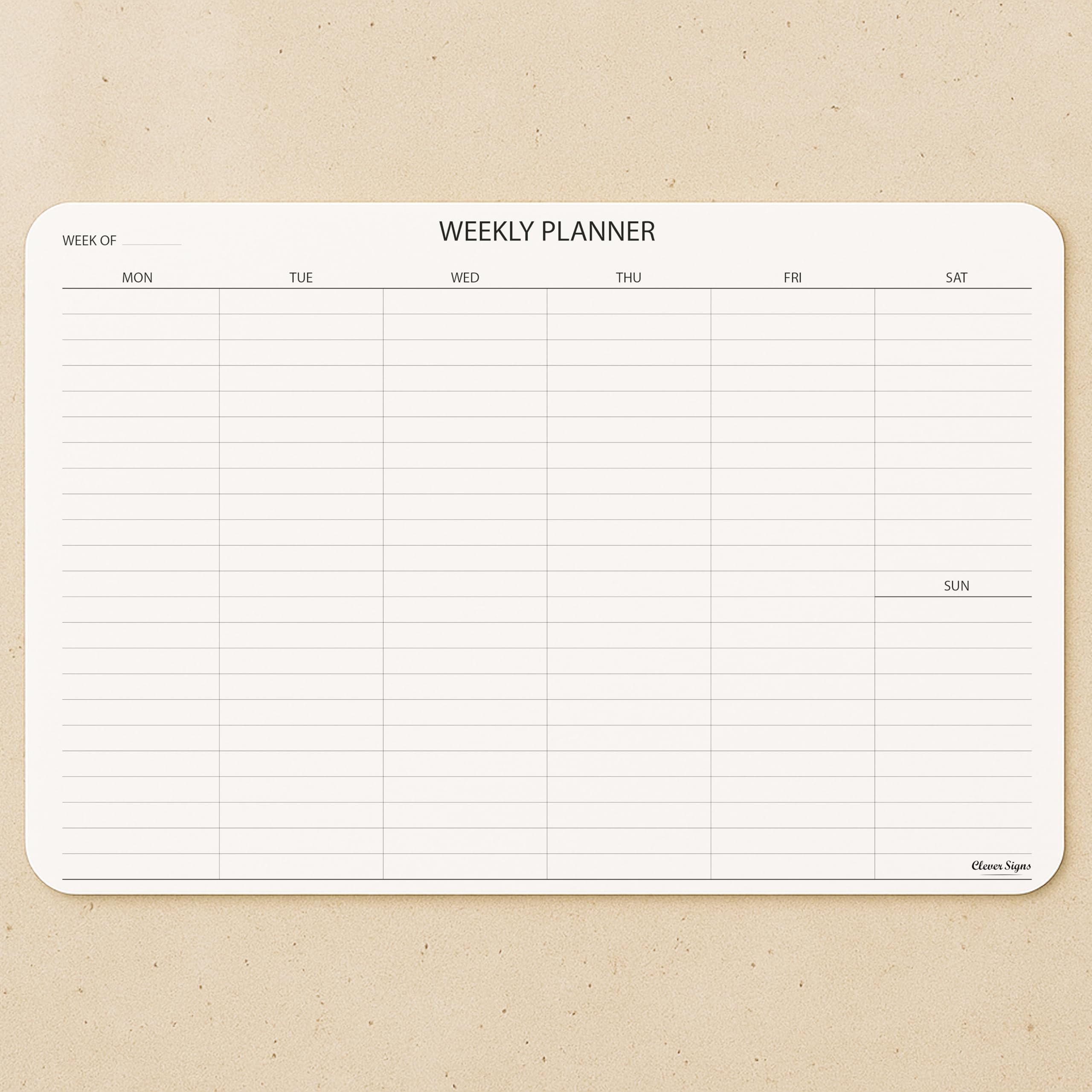 Wochenplaner-Block, wöchentliche To-Do-Listen-Notizblock, abreißbar, undatiert, Terminplaner Wochenplaner-Notizblock, A4-Größe (21,1 x 29,7 cm), dickes Premium-Papier mit Rückenstütze aus Karton