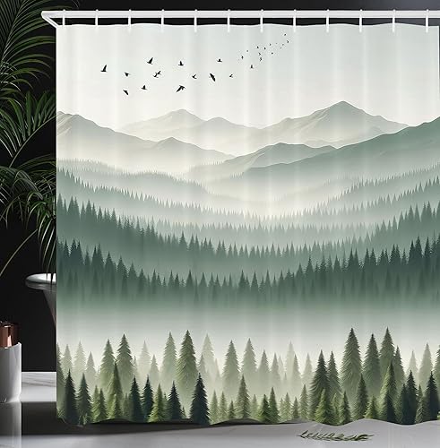 Miniatura 22 de Cortina de regadera de mundo marino, peces, estrellas de mar, formato arte moderno, decoraciones temáticas para niños para baño del hogar, Marrón