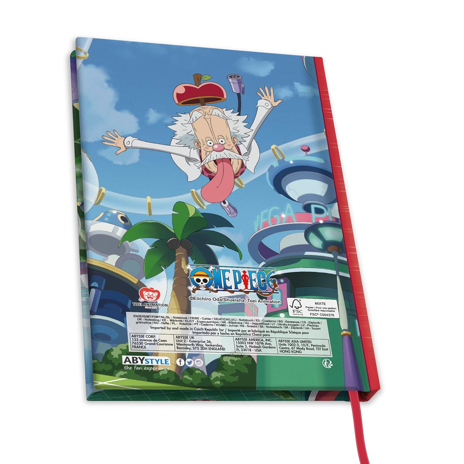 ABYSTYLE ONE PIECE Egghead A5 Notebook - Official Merchandise - A5 Size - Hardcover - Ruled Pages - Futuristic Arc Design