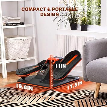 UPREIGN Under Desk Elliptical, Portable Seated Elliptical Exercise Machine, with Touch Screen Control Panel and Remote Control for Home or Office Use. Wireless Connectivity Enabled.