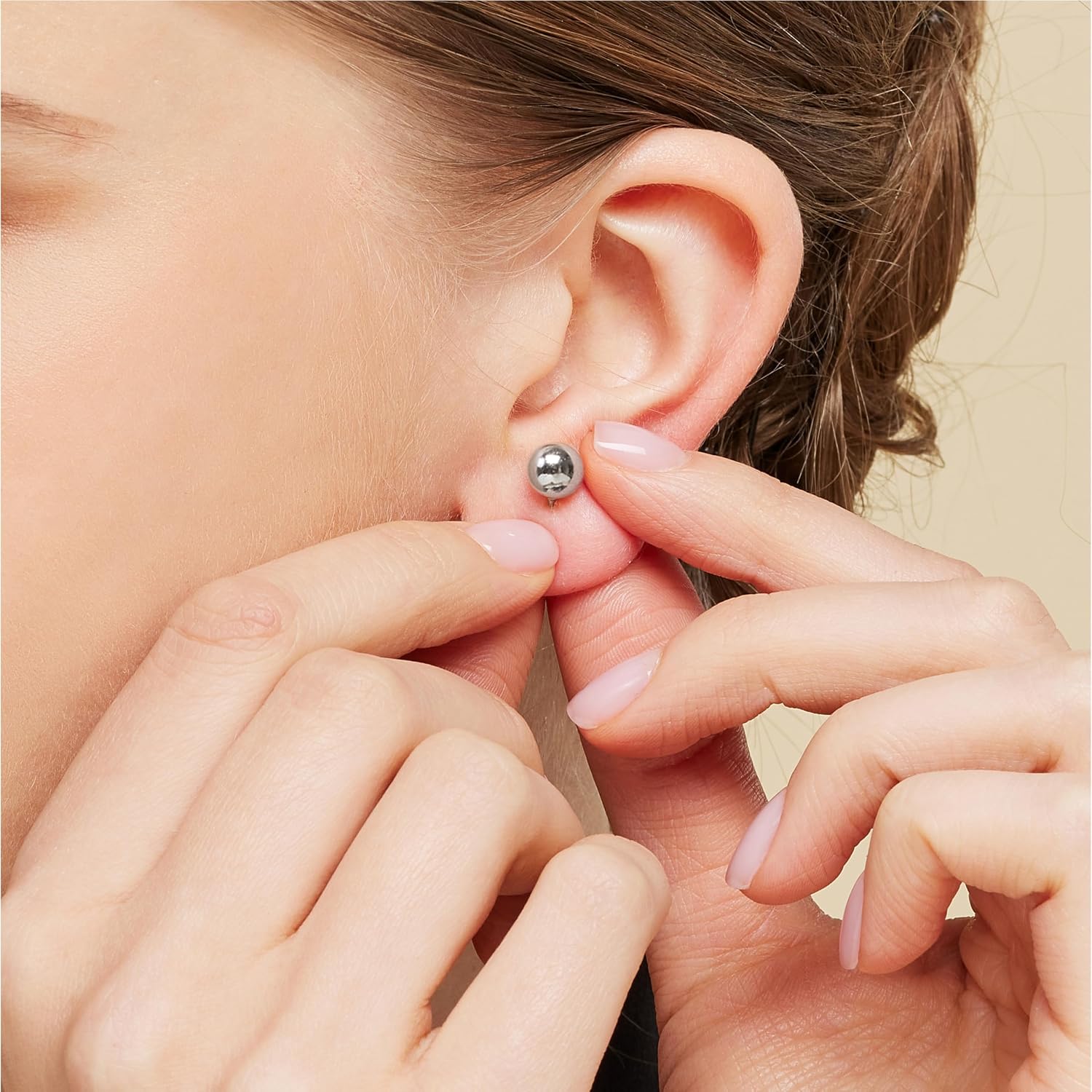 Ball Earrings for Women, S925 Sterling Silver Ball Stud Earrings for Multiple Piercings 5 Pairs Different Sizes (3mm-7mm) Gold Tiny Stud Earrings Set for Women Men
