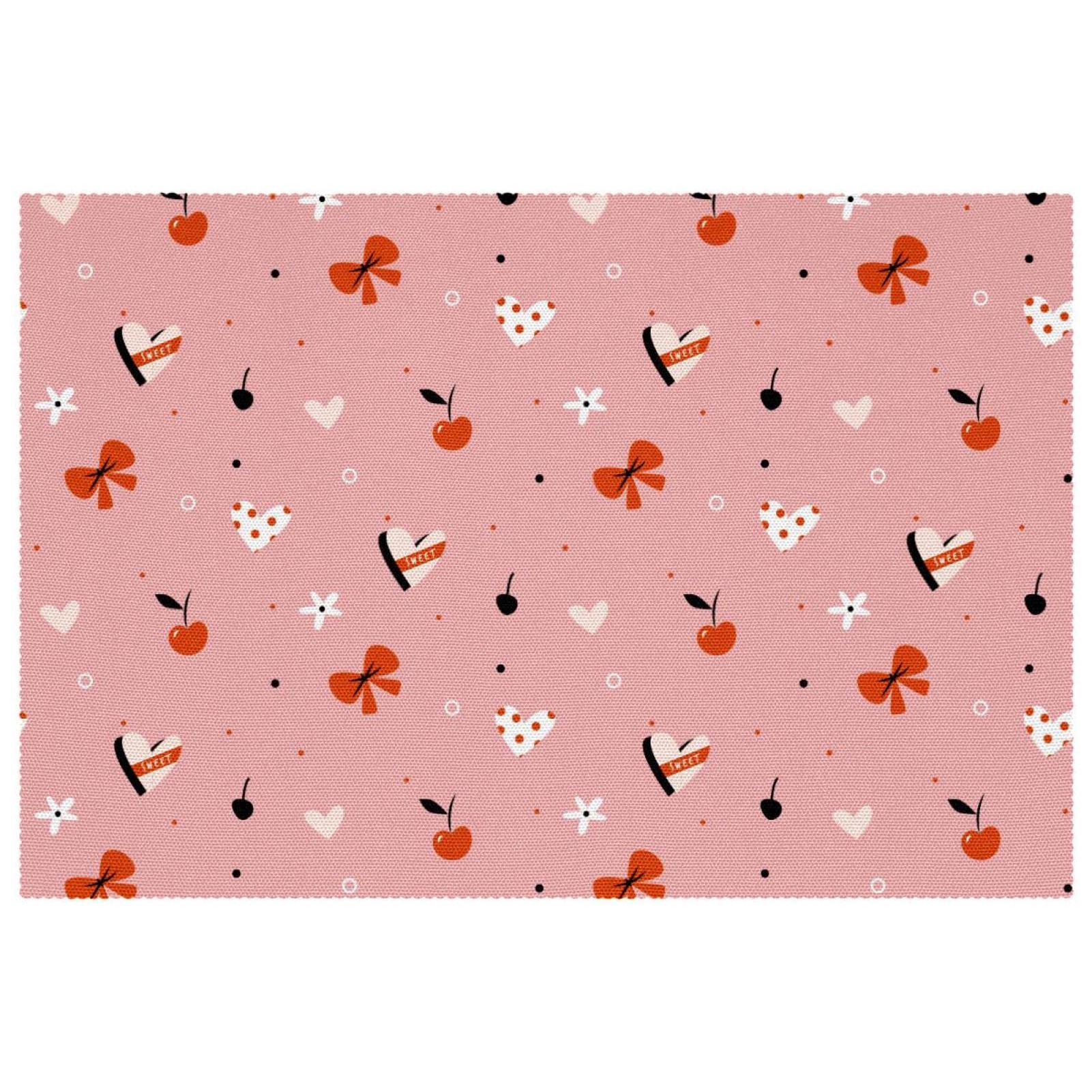 Sets de table rouges antidérapants pour repas de famille et tables chaleureuses