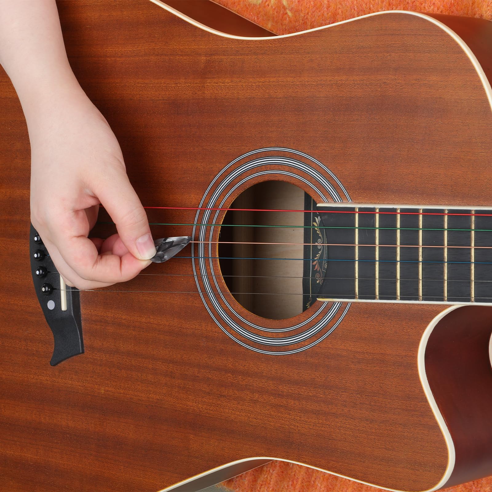 30 plettri neri per chitarra, in celluloide, per chitarra elettrica, acustica, basso (0,5 mm)