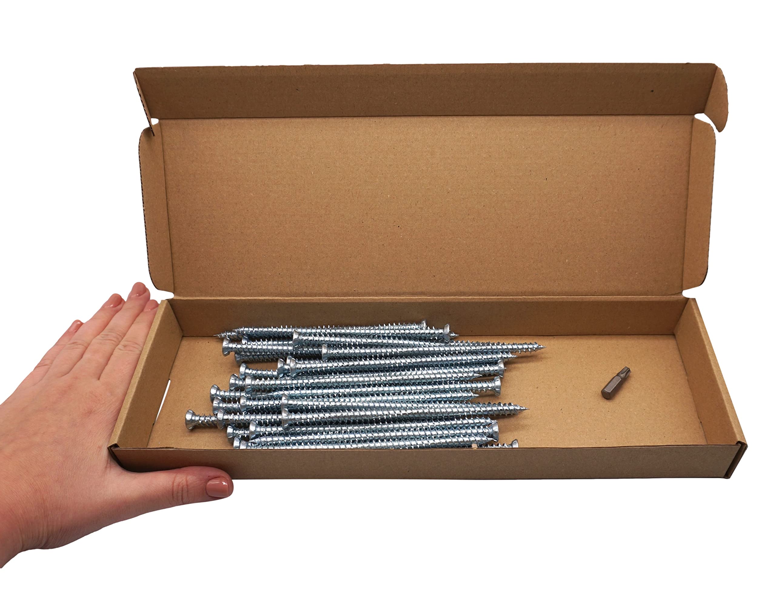 SKIR'CO (30 pcs) Zinc Plated 7.5 x 132 mm Concrete Screws, Countersunk Head, Masonry Screws, Frame Fixing Screw - Image 4