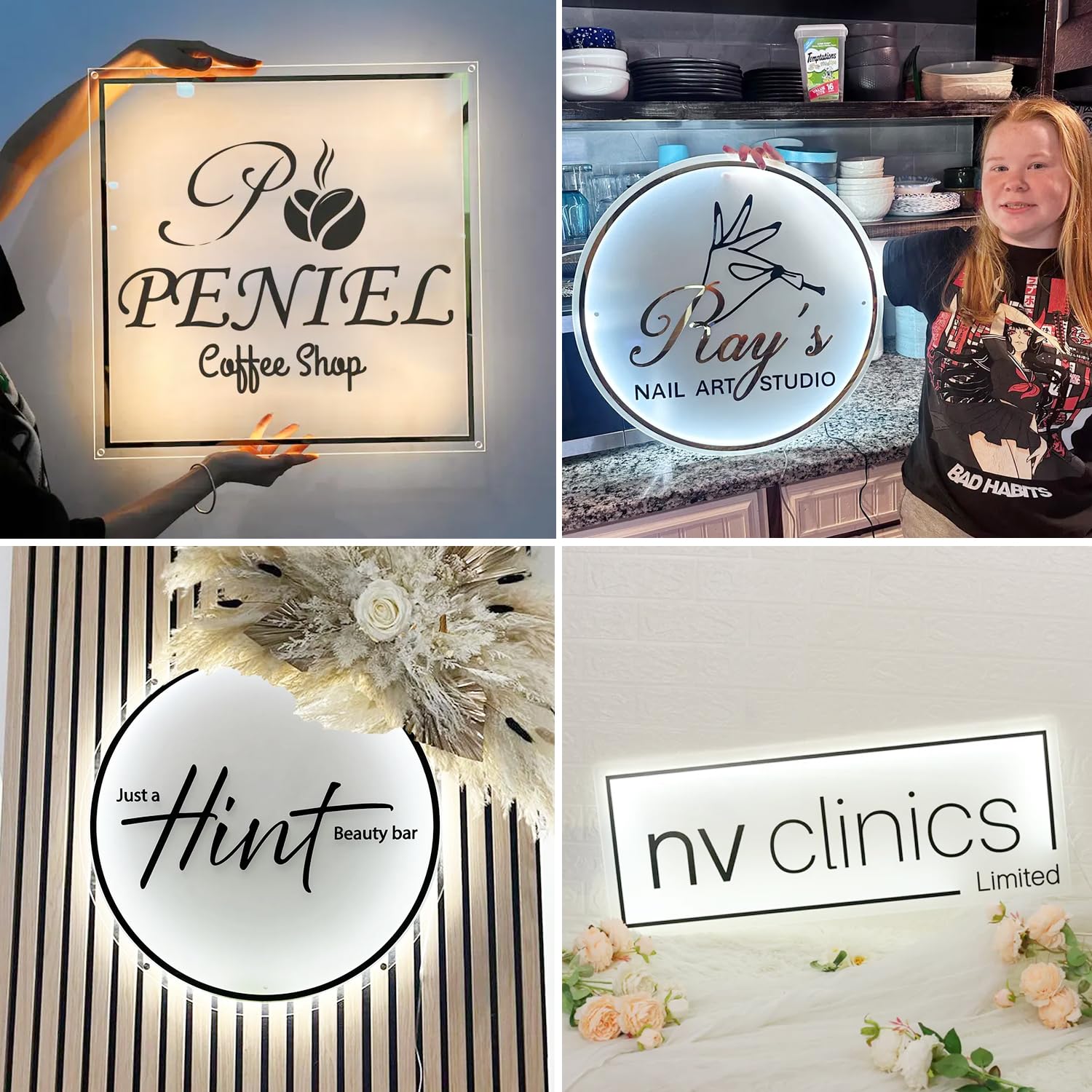 Enseigne Au Néon Personnalisée Avec Logo, Décoration Murale Lumineuse Pour Bar Magasin