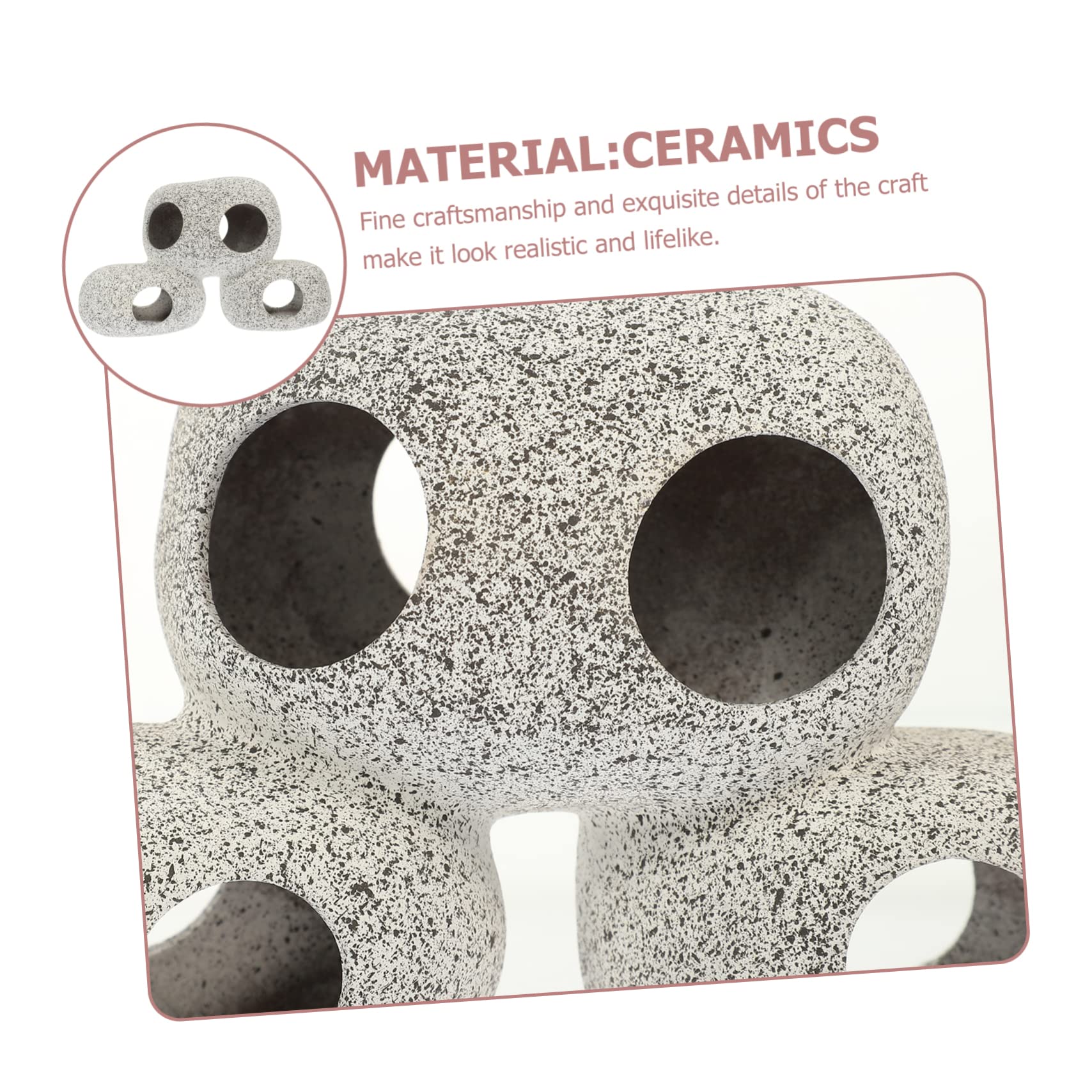 Yardwe Cueva para Peces De Cerámica De Artesanía Fina De 4 Piezas para Decoración De Acuario Segura Y Resistente