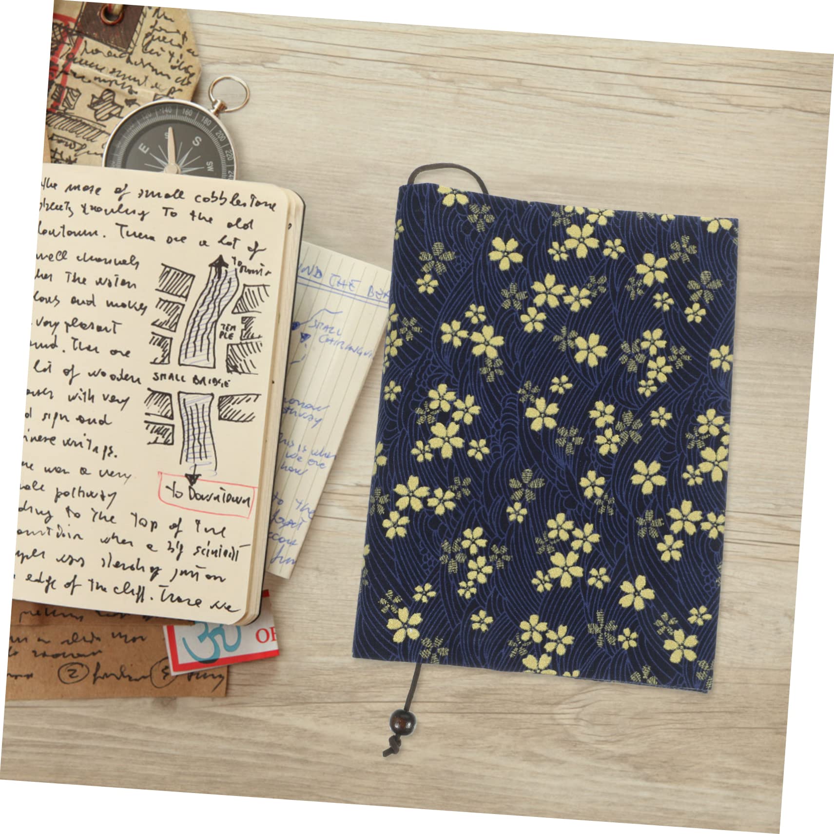Lurrose 3stücke Decorative Buchumschlag Strapazierfähigem Stoff Handgefertigter Notizbuchschutz Mit Stilvollem Design Wiederverwendbare Buchhülle Für Notizbücher Und Journale Und