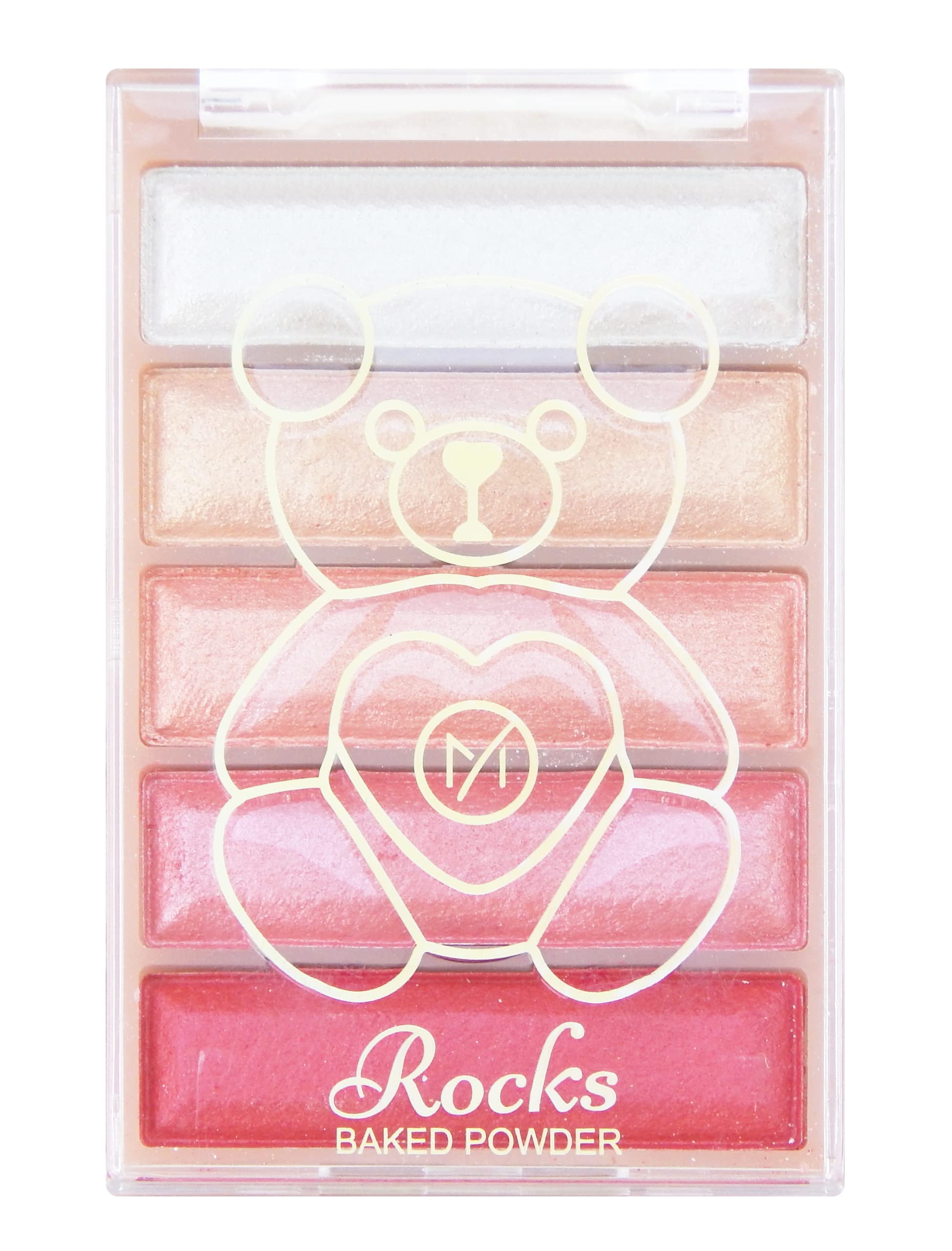 VARS ; LONDON Rocks baked powder 5in1 brick face highlighter + bronzer + blusher combo palette (SHADE D)-image-13