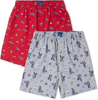 Jockey MB05 Boy's Super Combed Cotton Printed Boxer Shorts with Side Pockets (Pack of 2) Price In India
