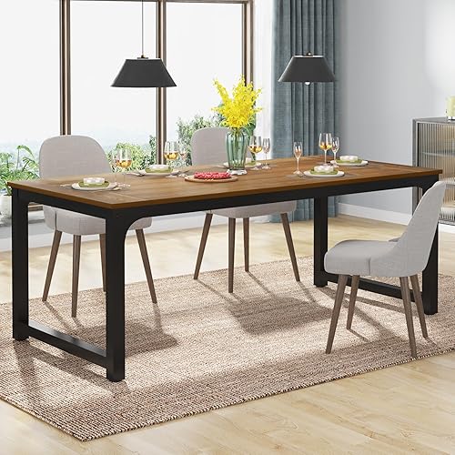 Miniatura 9 de Tribesigns Escritorio moderno para computadora, 70.8 x 35.4 pulgadas, escritorio ejecutivo grande de oficina, mesa de estudio, estación de trabajo