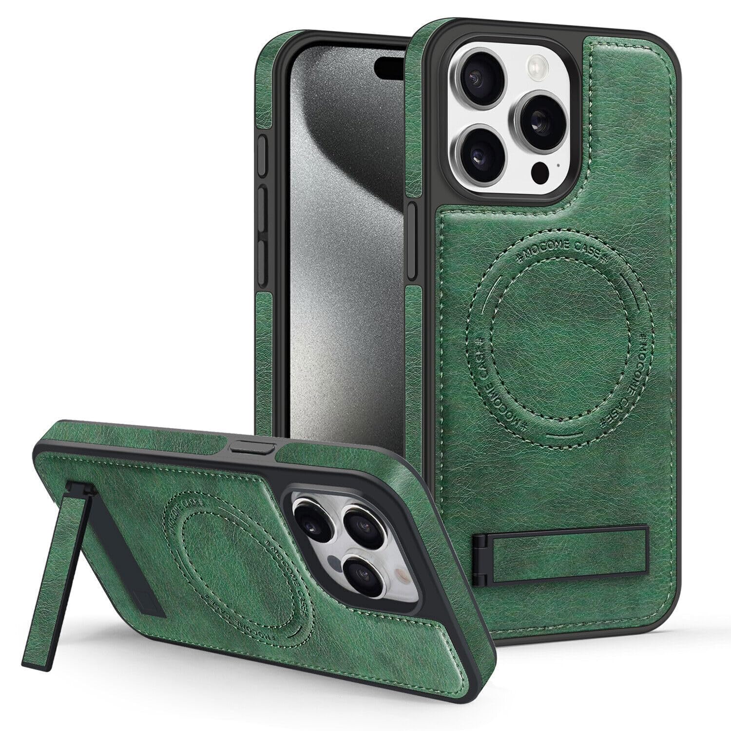 Étui en cuir pour iPhone 13 Pro avec support magnétique fin et chic - 6