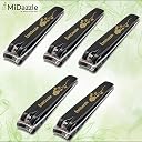 Midazzle Large Nail Clipper with Anti-Slip Grip for Men & Women | Stainless Steel Nail Trimmer for Fingernails & Toenails | Nail Cutter | Professional Manicure Pedicure Kit Tool (Pack of 5) gallery image