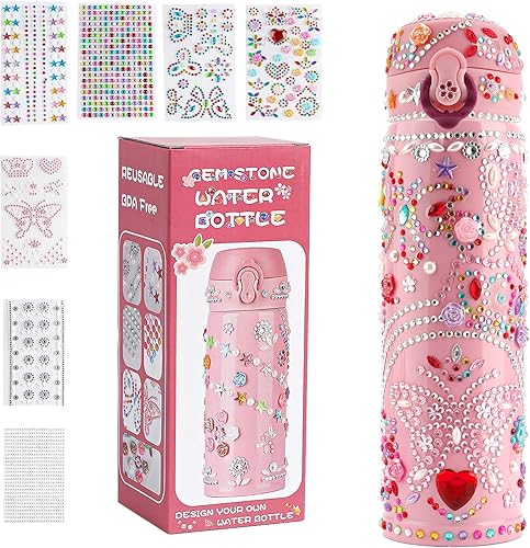 Regalos para niños, decora tu propio kit de botella de agua para niñas, suministros de arte para niñas de 8 a 12 años, ideas de regalo de cumpleaños