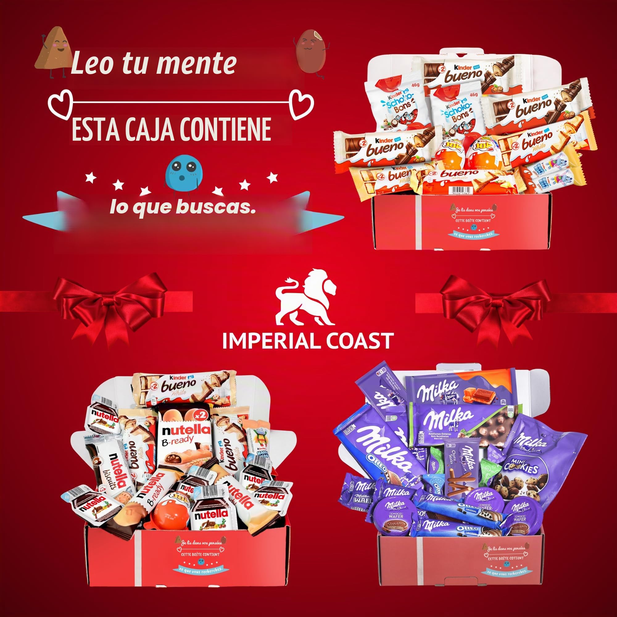 Coffret cadeau de chocolats I Cadeau original pour anniversaires, enfants, amoureux - Coffret chocolat a offrir original (Mix)