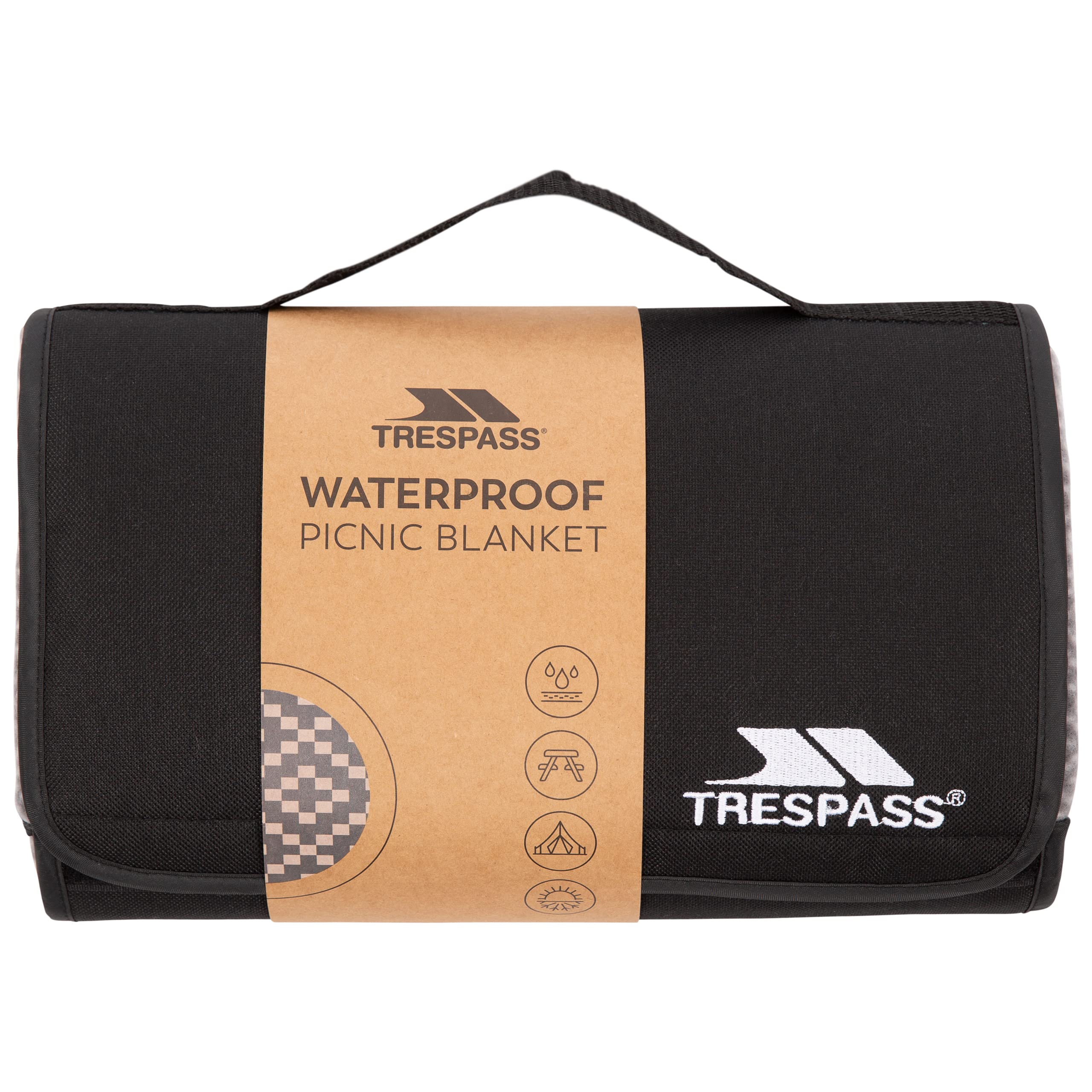 Trespass Unisex Gris Plaid Throw