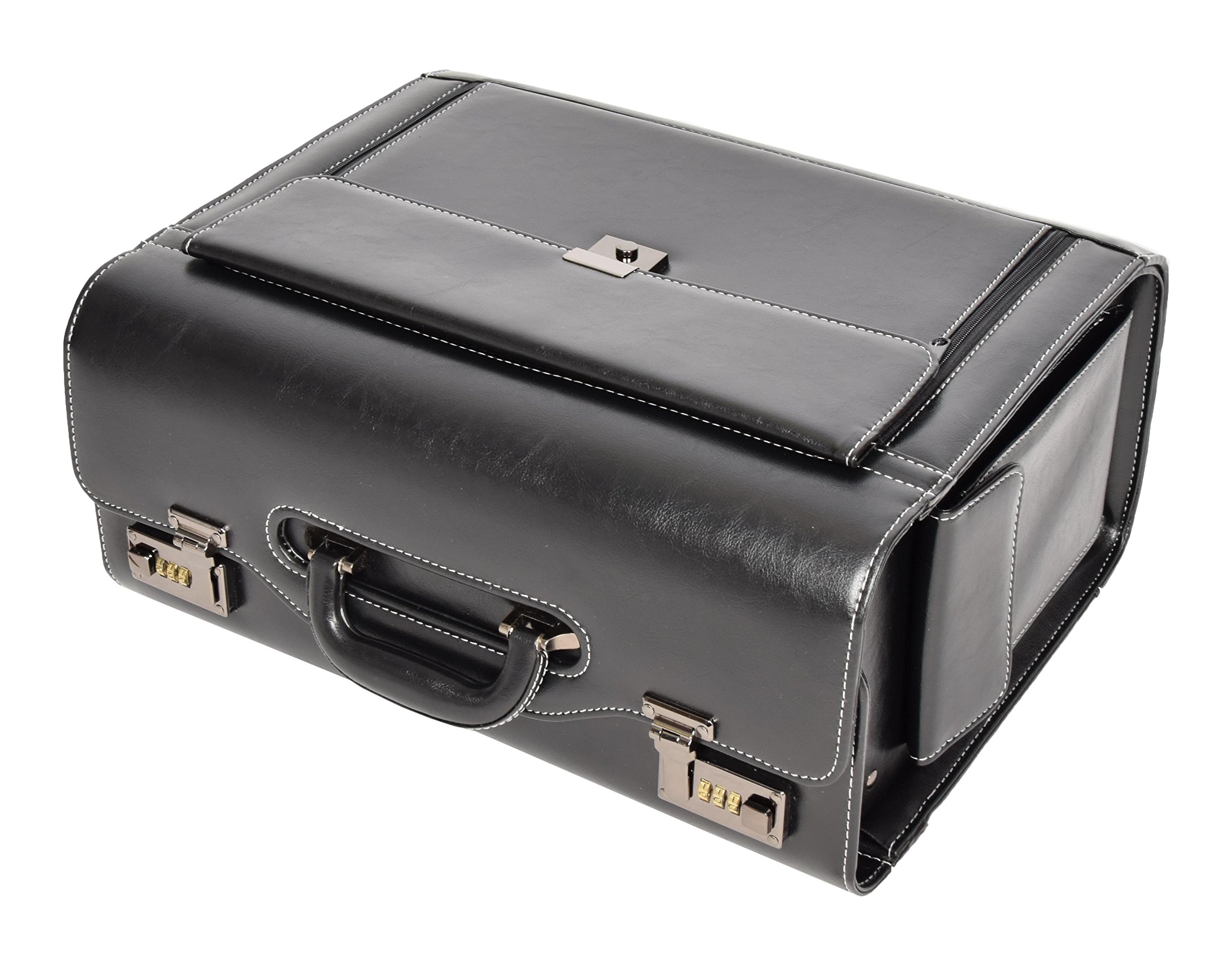Borse Pilota del Viaggio PC Portatile Medico Borsa Rep Ventiquattrore Lucchetto a Combinazione HOL3196 Nero