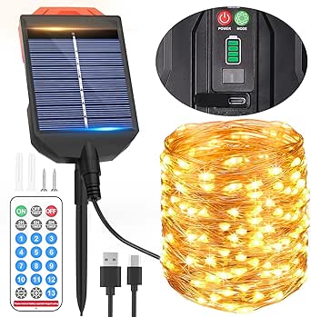 102M 1000LEDs Wasserdichte Solar Fairy Lichterketten IP65 LED-Lichtquelle für We
