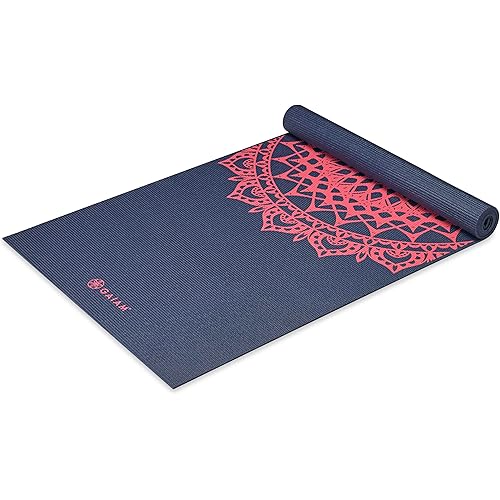 Gaiam Print Yoga Mat, Non Slip Exercise & Fitness Mat for All Types of Yoga, Pilates & Floor Exercises