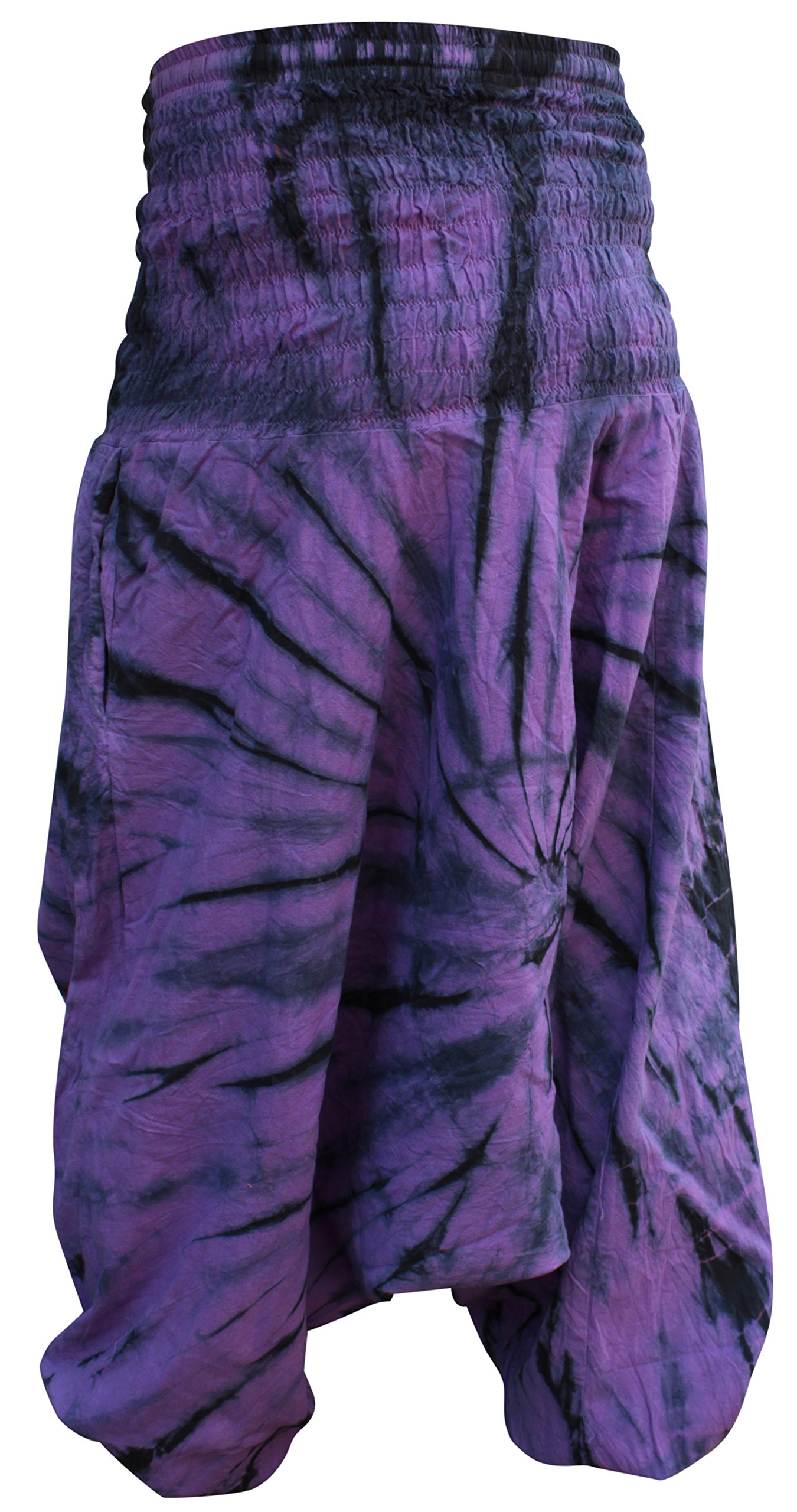 Shopoholic Fashion Pantaloni Harem Colorati con Tintura a Cravatta, Vestiti Hippie Boho più Luminosi e Larghi