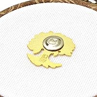 Vista 5 de Awesome Pattern Studio Needle Minder Set - Minder de aguja magnética del árbol de la vida + 2 pinzas de aguja. Pin esmaltado para punto de cruz