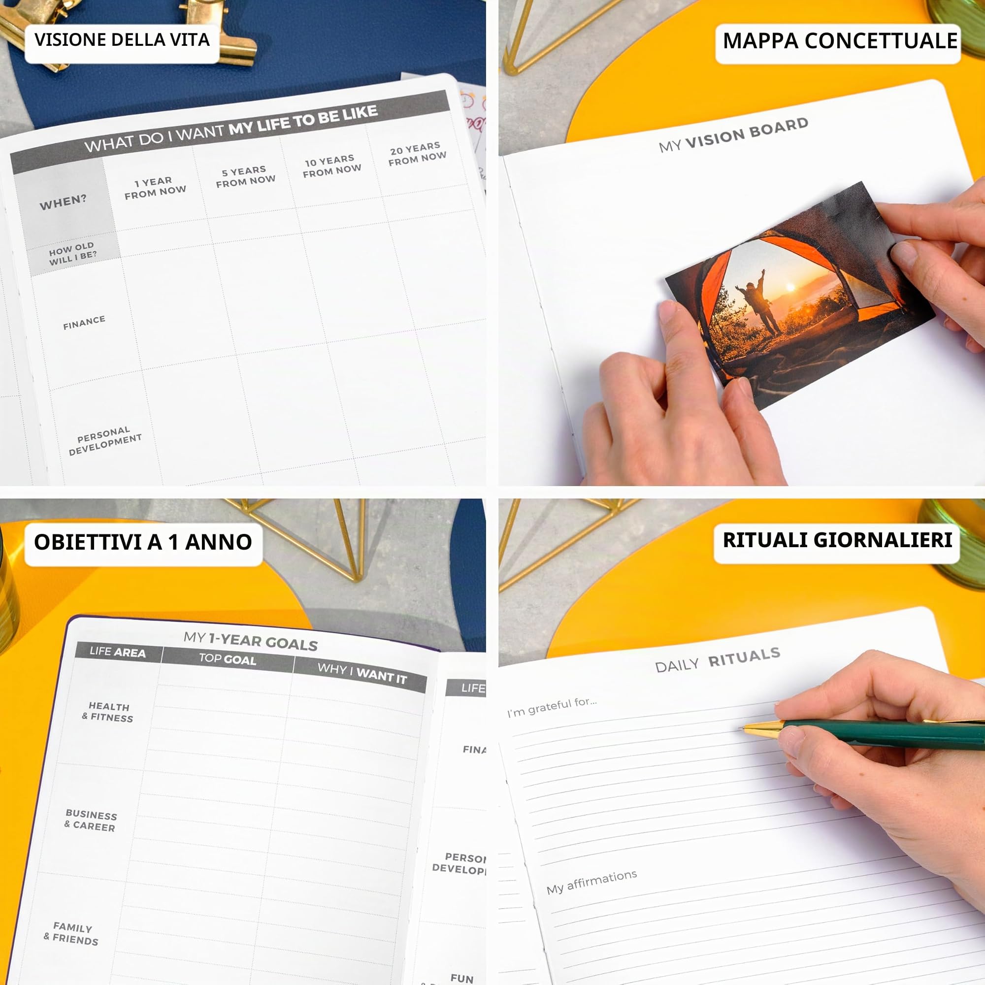 Clever Fox Planner Daily PRO – Agenda giornaliera e diario di gratitudine per aumentare la produttività, la gestione del tempo e raggiungere i tuoi obiettivi, senza date, formato A4, 21,5 x 28 cm,