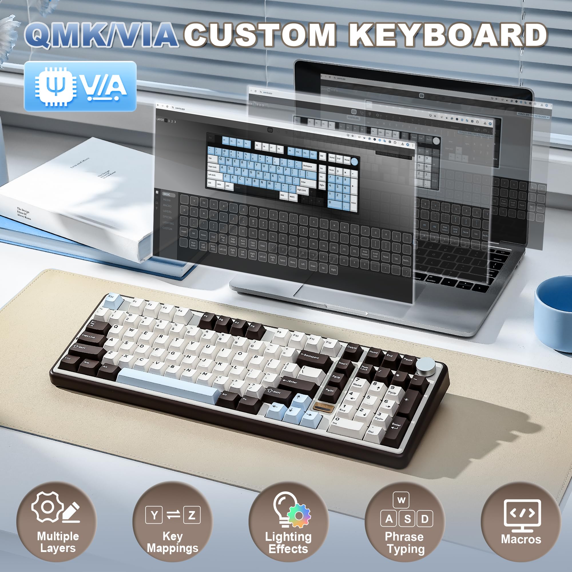 Amazon | YUNZII B98 PRO QMK/VIA ワイヤレス メカニカル ゲーミング