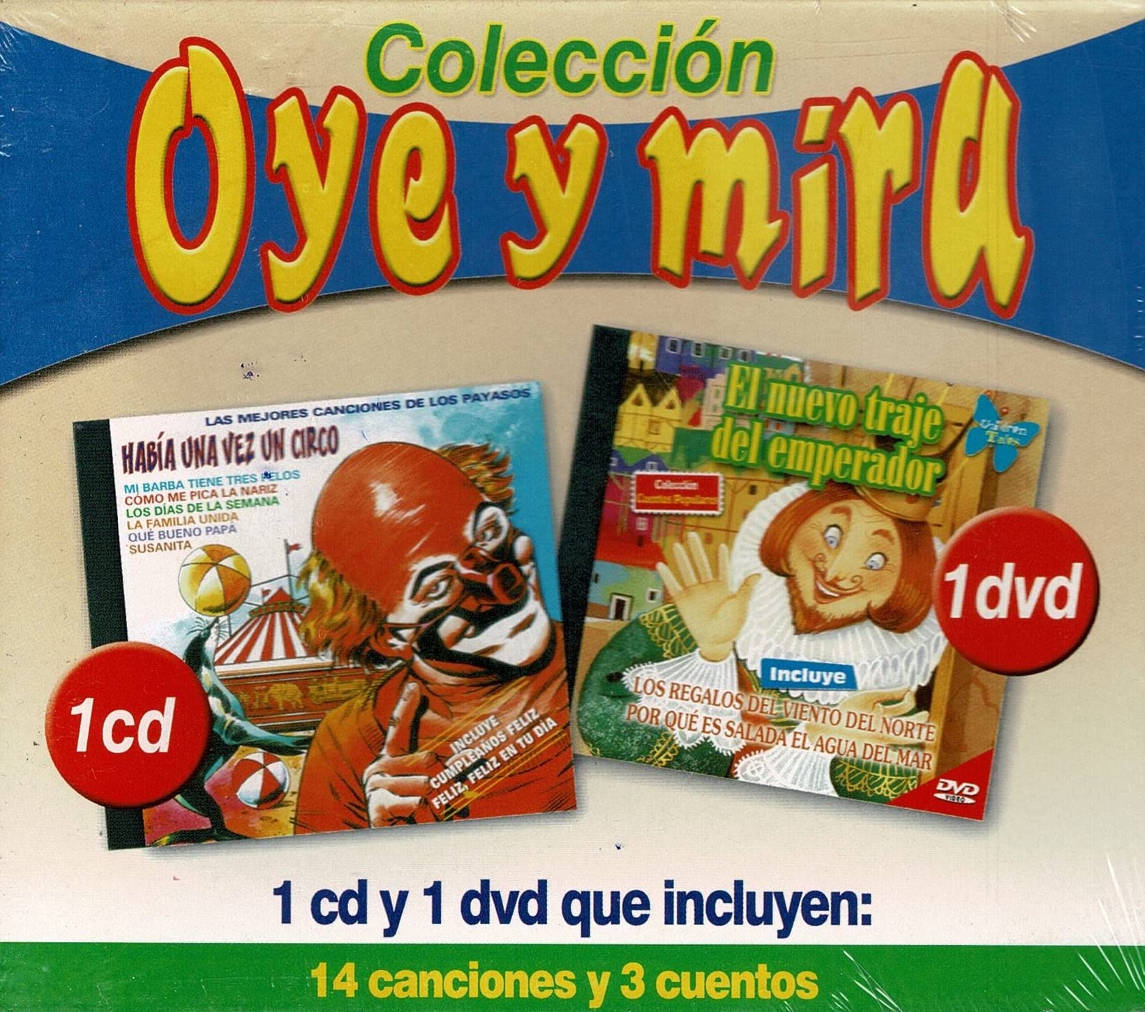 DVD + CD El nuevo traje del emperador cuento infantil en formato musical para reproducir en casa