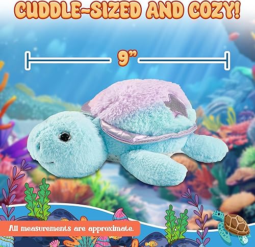 Miniatura 3 de Forest & Twelfth Animal de peluche de tortuga teñido anudado, animales marinos de 9 pulgadas, juguetes para niños, ideal para juegos de simulación,