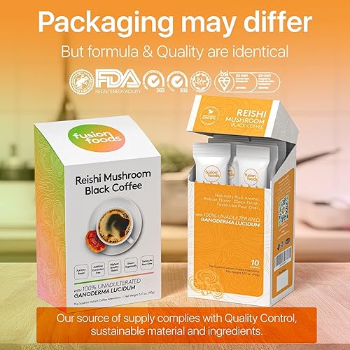 Miniatura 4 de fusion foods Café negro de hongos Reishi de Fushion Foods | Mantente enfocado durante más tiempo, cero nerviosismo y apoyo inmunológico con