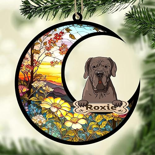 Miniatura 8 de LOVELYPOD Adorno de Navidad personalizado para perro salchicha, atrapasoles con nombre, regalos de pérdida de mascotas, regalos para amantes de los