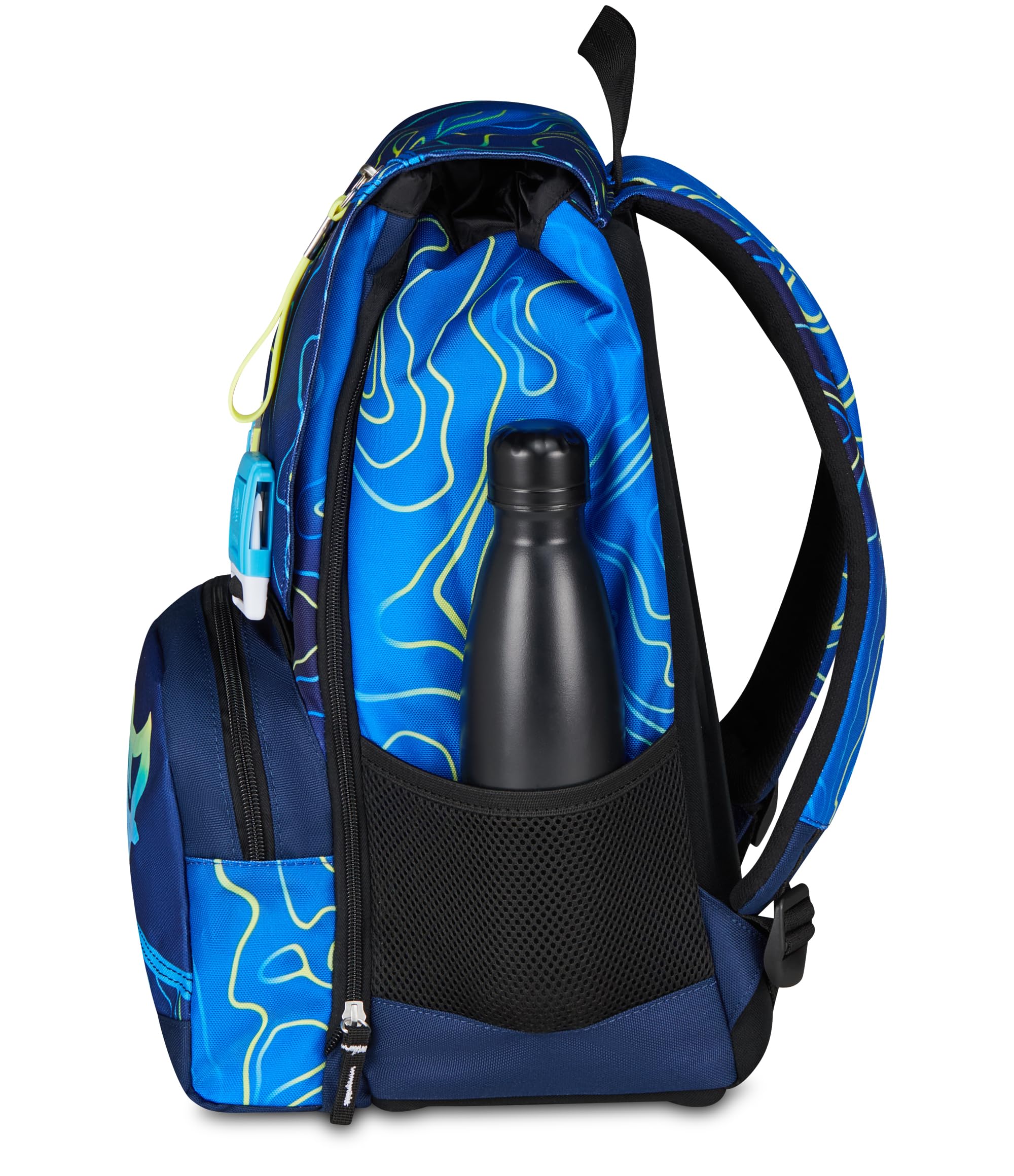 Seven Zaino Doppio Scomparto Estensibile, Blu, Maxi Capienza, Schienale Preformato, Bambino e Ragazzo, Scuola