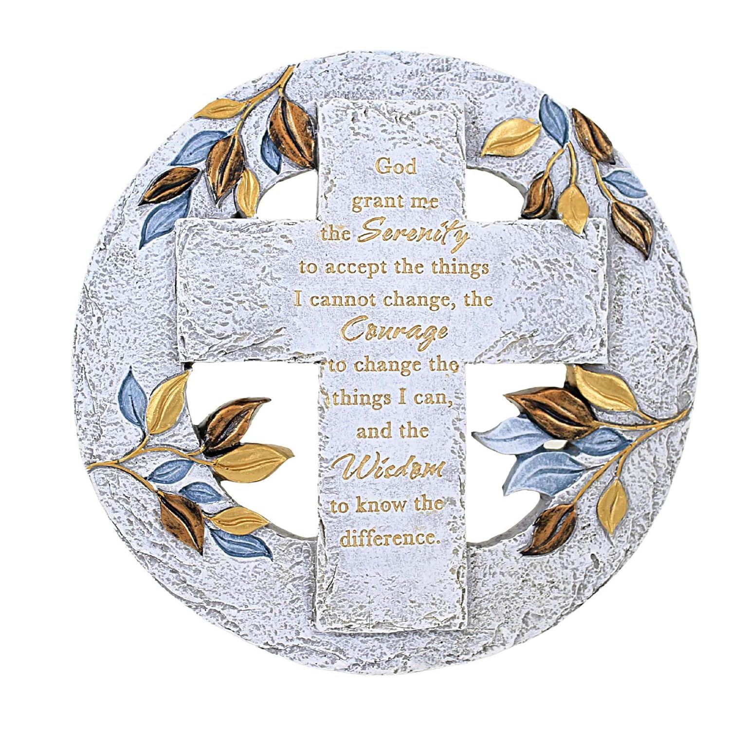 Roman Serenity Prayer Stepping Stone Wall Plaque, 10-inch Depth, Outdoor Decoration