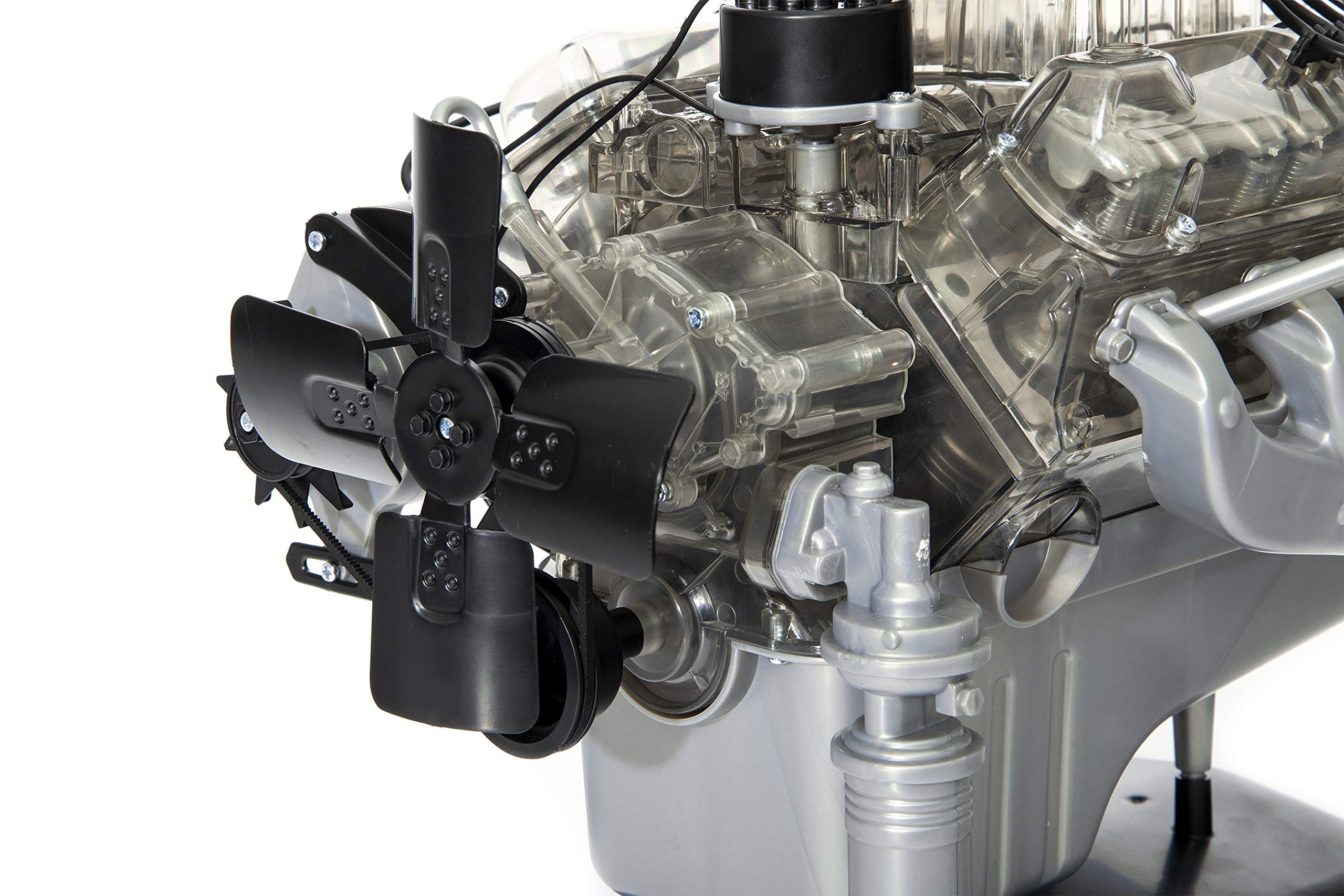 Franzis FMV019 Ford Mustang V8-Motor | 200-Teile Bausatz - transparentes, voll funktionsfähiges Motormodell und reich bebildertes Handbuch | Basteln für Auto Fans | Ab 14 Jahren