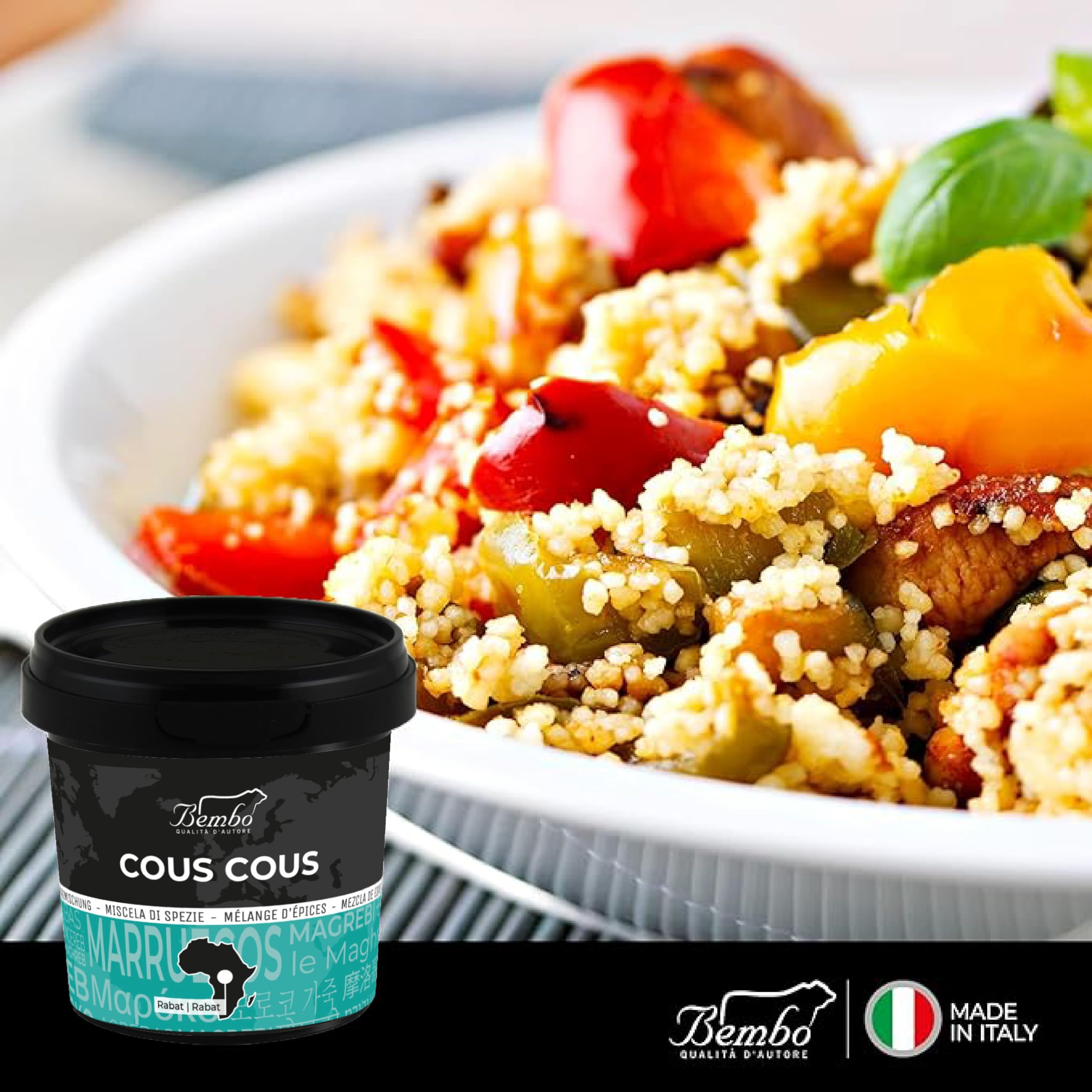 Mezcla de Especias para Cous Cous 60 g – Tradicional del Magreb – Ideal para Cous Cous, Cordero y Pescado