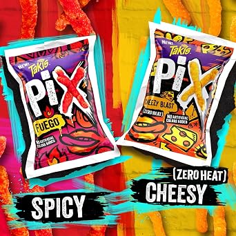 Takis Fuego Pix 8.5 oz Sharing Size Bag, Hot Chili Pepper & Lime Flavored Extreme Spicy Crunchy Corn Puff Snack