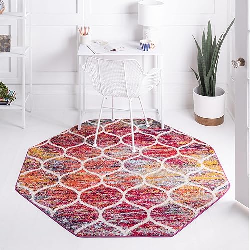 Miniatura 136 de Rugs.com Lattice Frieze Collection Alfombra – 4 x 6 pies, alfombra mediana negra perfecta para salas de estar, comedores grandes, planos abiertos