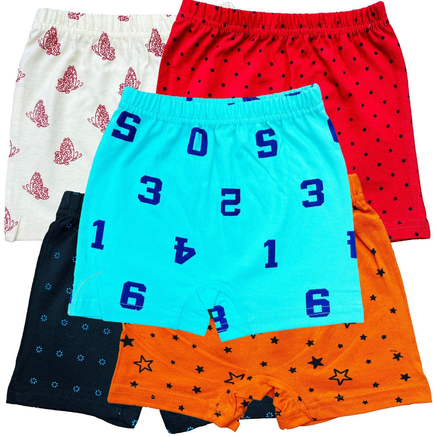 Fasha Kids Printed Unisex Bloomer Underwear 100% Cotton Soft Comfortable | Skin Friendly | Innerwear | Pack of 5-image-30