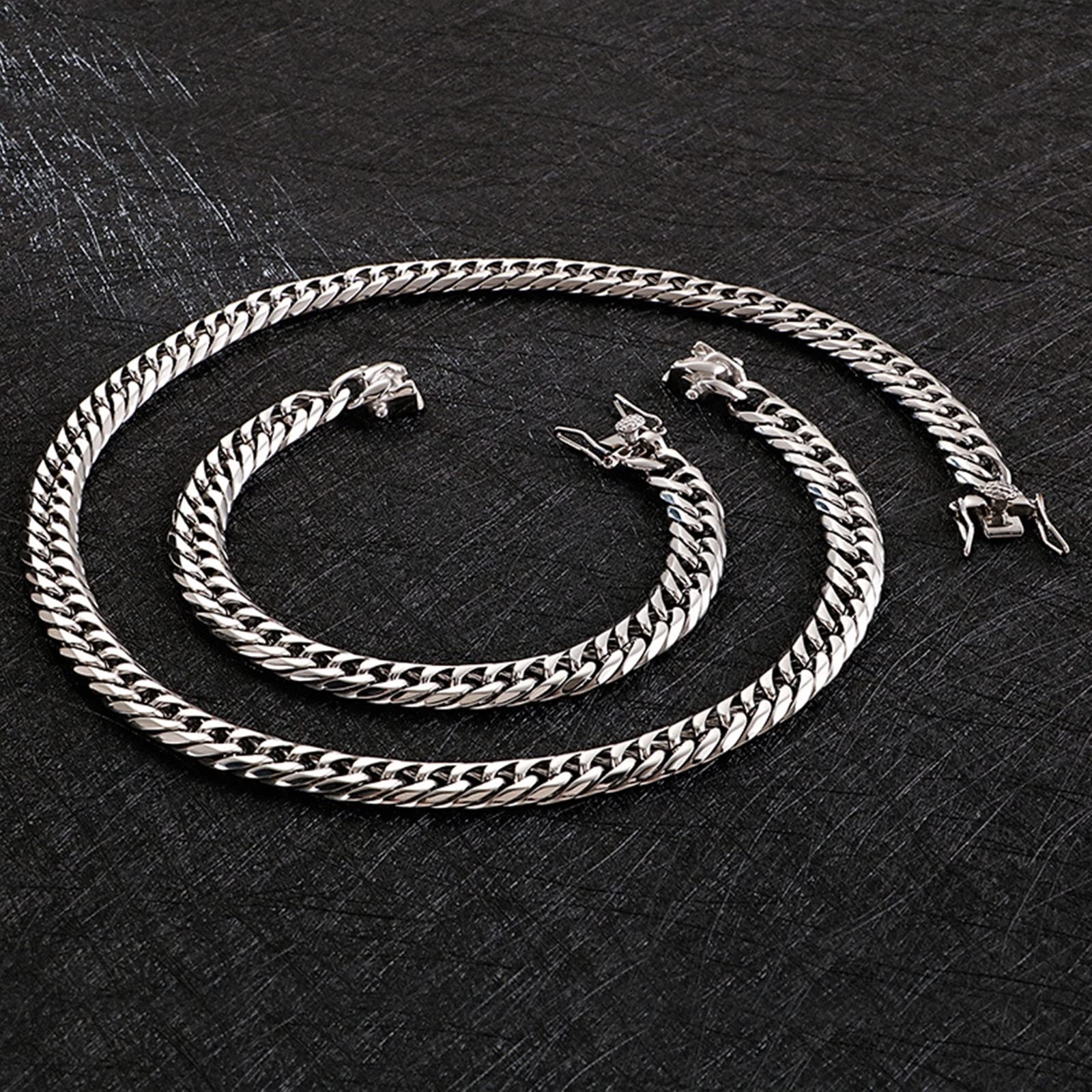 Pulseras Personalizadas, Cadena Cubana con Candado 3D Pulsera KPOP Plata Regalo para el cumpleaños de San Valentin