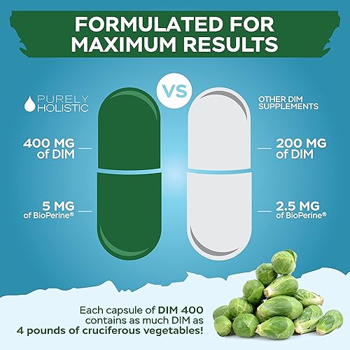 Miniatura 6 de Purely Holistic Dim 400mg & Bioperine + Ashwagandha orgánica 1300mg Bundle 330 cápsulas veganas Hecho en los Estados Unidos