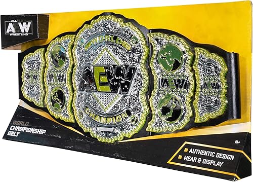 Miniatura 4 de All Elite Wrestling Cinturón del Campeonato del Mundo AEW - Cinturón de título de diseño auténtico para juegos de rol, desgaste y exhibición