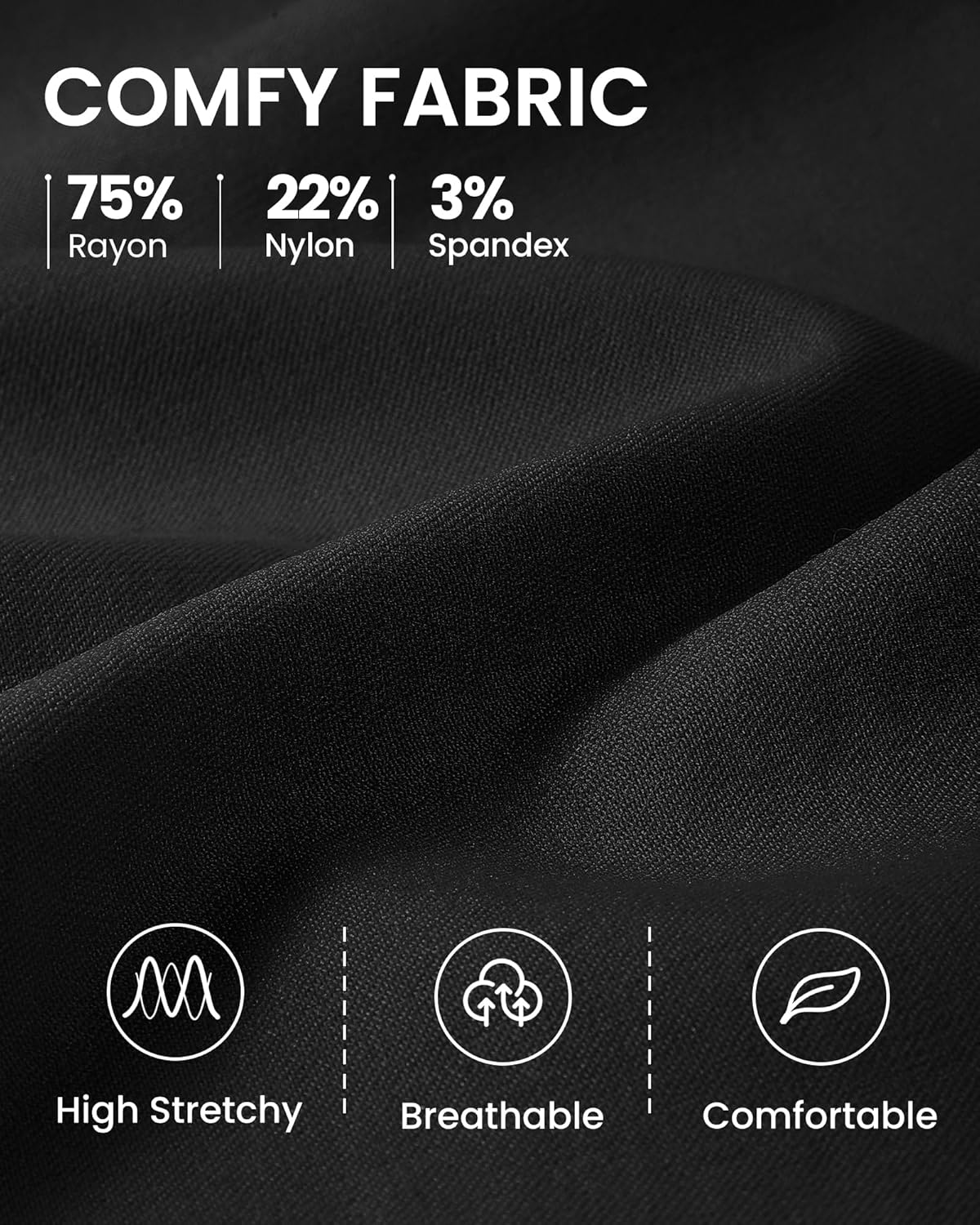 Girls Uniform Pants Kids High Stretchy Flare Dress Pants Elastic Waist Size 7-14 Years - Image 6