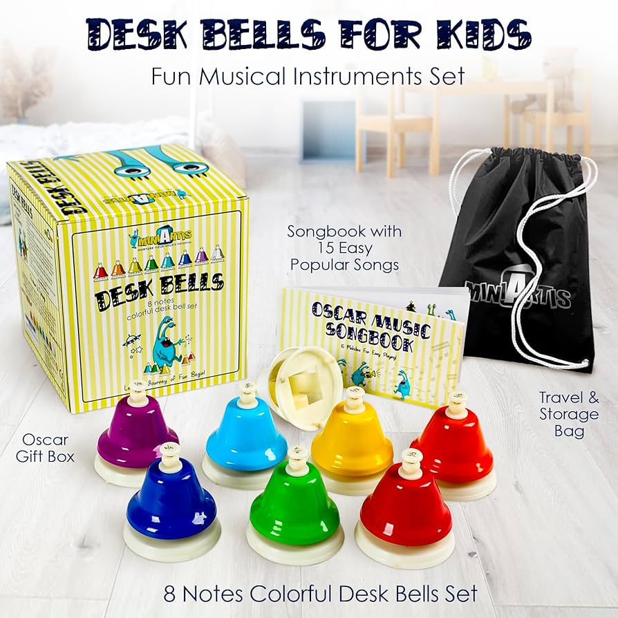 Amazon.com: MINIARTIS Desk Bells for Kids | Educational Music Toys