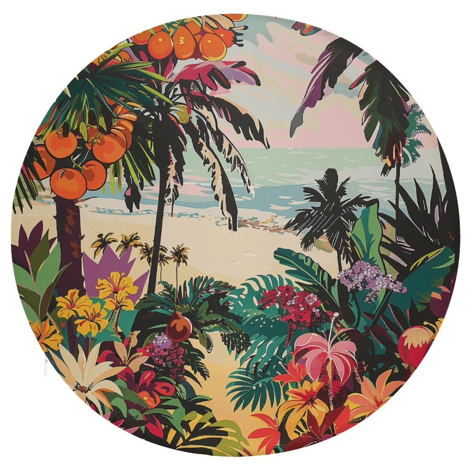 Coussin de chaise rond pour méditation et yoga au salon ou sur le balcon