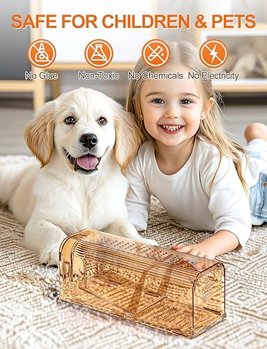 Miniatura 3 de Trampa para ratones Hmane No Kill - Trampa para ratones para interiores para el hogar, captura y liberación, trampas reutilizables para ratones