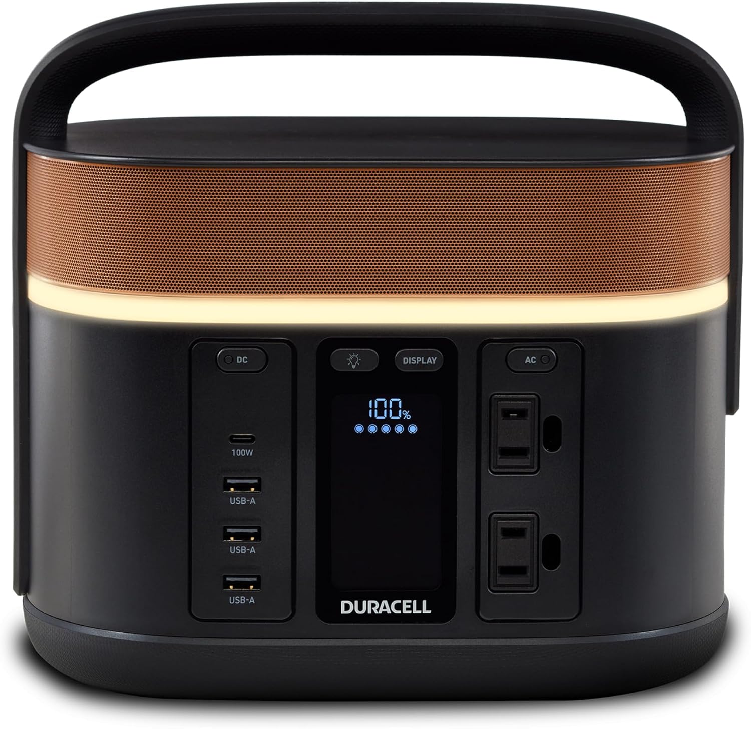Duracell G350 Portable Power Station – Backup Power for Camping, Home, Emergency Use – 350W Lithium-Ion Battery, AC Outlets, USB-A & USB-C Ports, Solar Powered Capability (Panel Sold Separately)