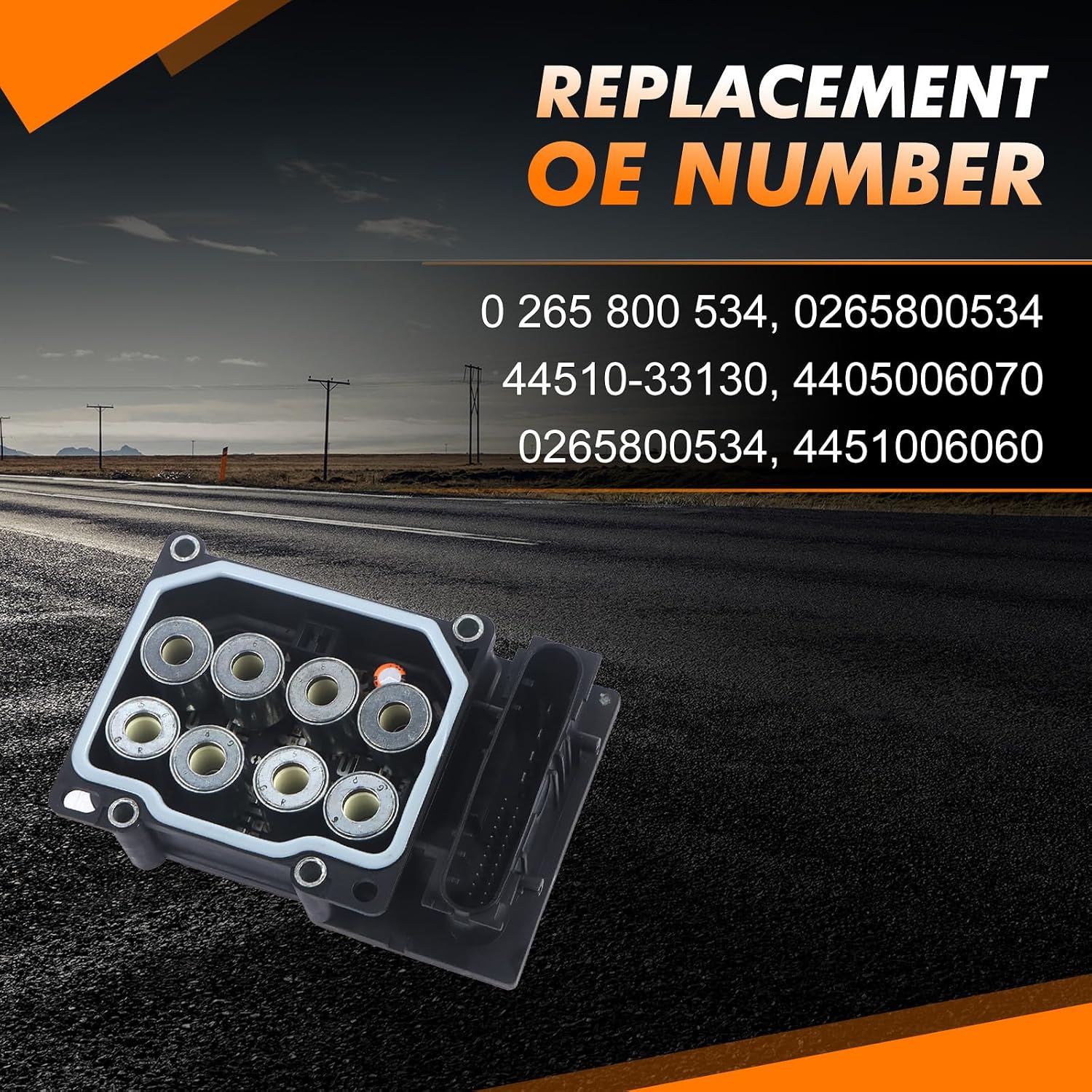 0265800534 ABS Pump Control Module Compatible with Toyota Camry 2.4L 3.5L 2007 2008 2009 Anti-Lock Brake Actuator Replaces# 44510-33130 4405006070 0265800534 4451006060
